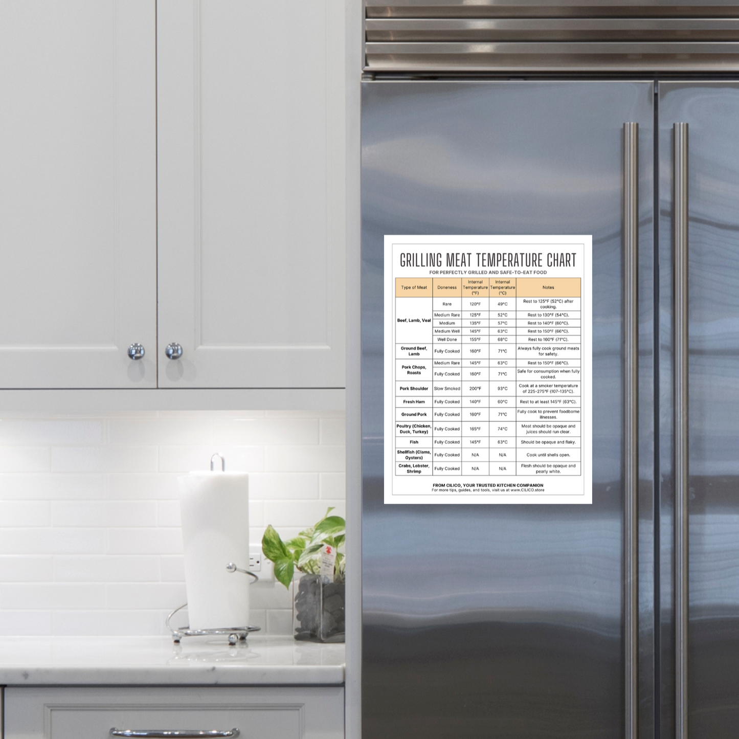 Printable BBQ Temperature Guide